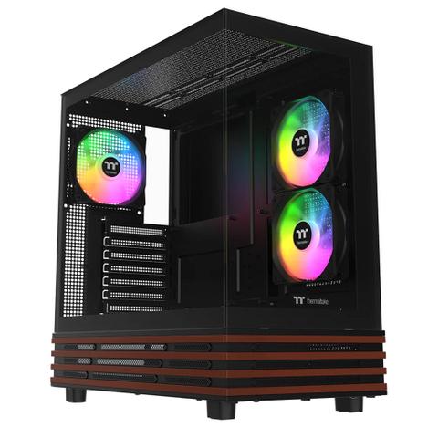 Thermaltake View 270 Plus WS ARGB Mid Tower Case Black Wood Edition