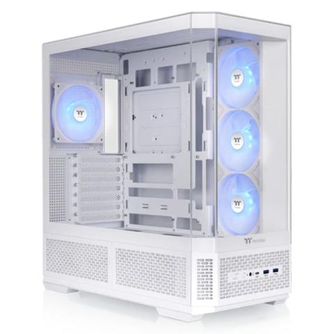Thermaltake View 370 Tempered Glass ARGB Mid Tower Case - Snow
