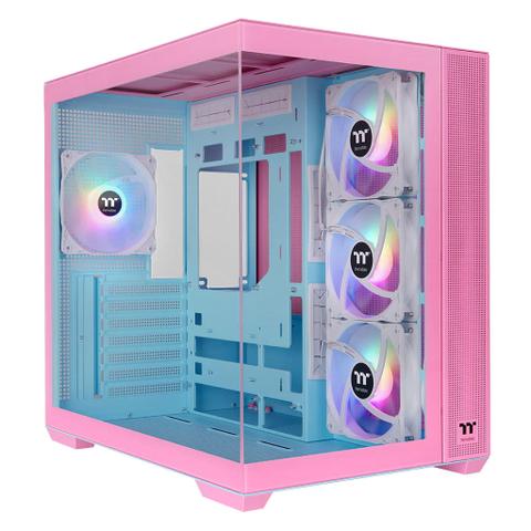 Thermaltake View 380 Tempered Glass ARGB Mid Tower Case - Bubble Pink