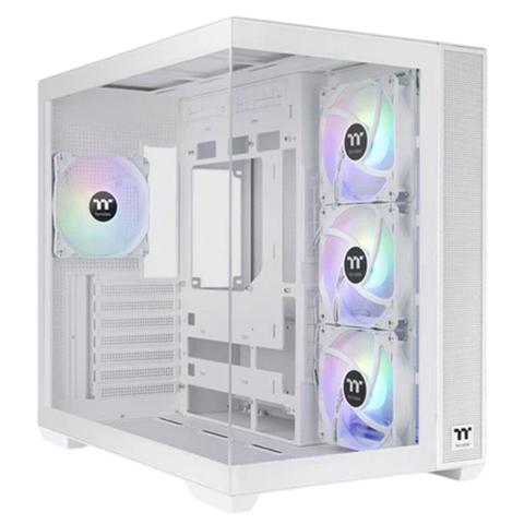 Thermaltake View 380 Tempered Glass ARGB Mid Tower Case Snow White Edition