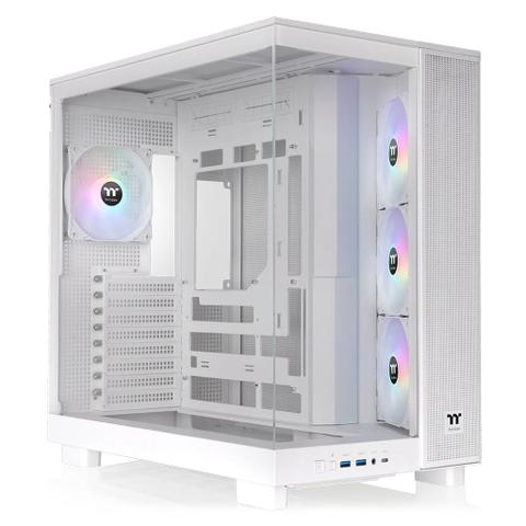 Thermaltake View 380 XL Tempered Glass ARGB Mid Tower Case - Snow