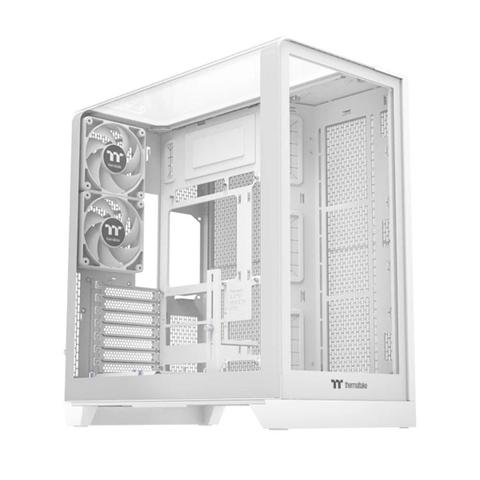 Thermaltake View 390 Curved Tempered Glass Mid Tower Case - Snow