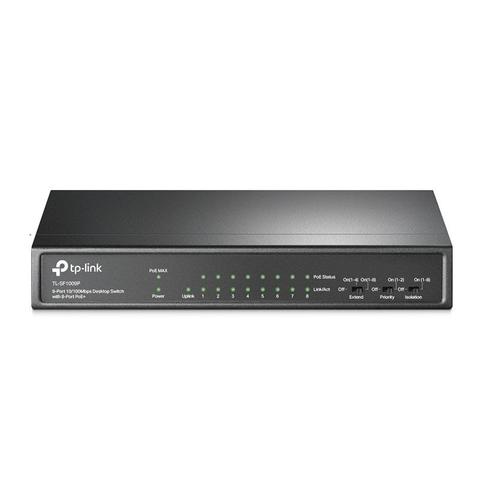 TP-Link TL-SF1009P 9-Port 10/100Mbps Unmanaged Desktop Switch with 8-Port PoE+