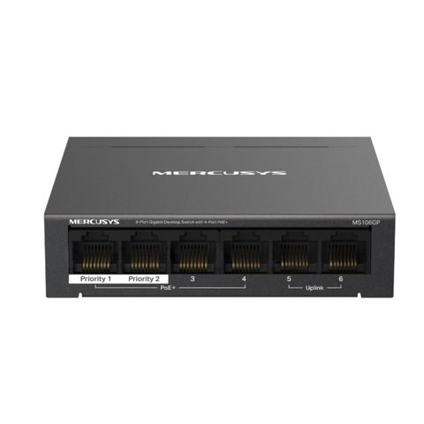 Mercusys MS106GP 6-Port Gigabit Desktop Switch with 4-Port PoE+