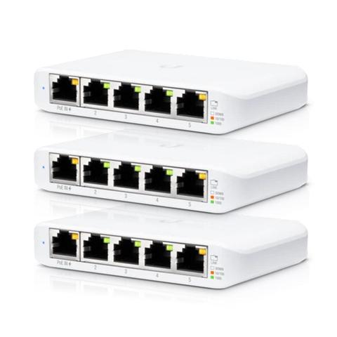 Ubiquiti Networks USW-Flex Mini 5-Port With Gigabit UniFi Switch - 3 Pack