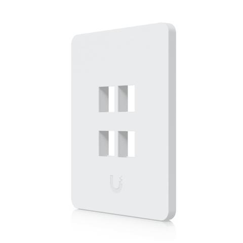 Ubiquiti Universal Paintable Keystone Wall Plate Vertical 4 Port - 4 Pack