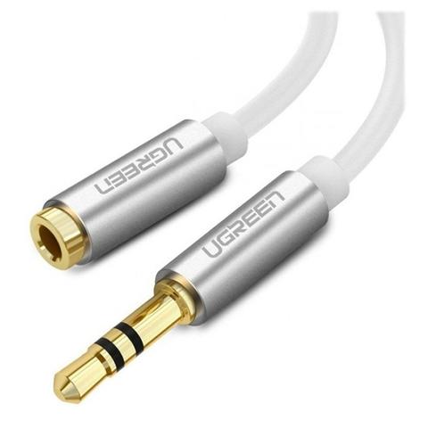 Ugreen 5.0m Audio 3.5mm Jack to 3.5mm Socket Extension Cable - White