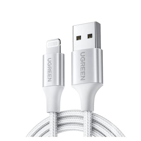Ugreen 60163 2m USB-A to Lightning Charging Cable - Silver