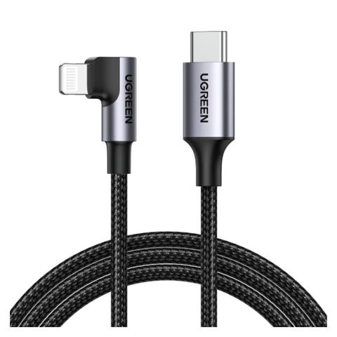 Ugreen 1m 90 Degree Angle USB-C to Lightning 60W Braided Cable