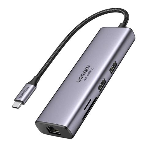 Ugreen 7-in-1 USB-C to HDMI/Ethernet Adapter with Card Reader USB Hub
