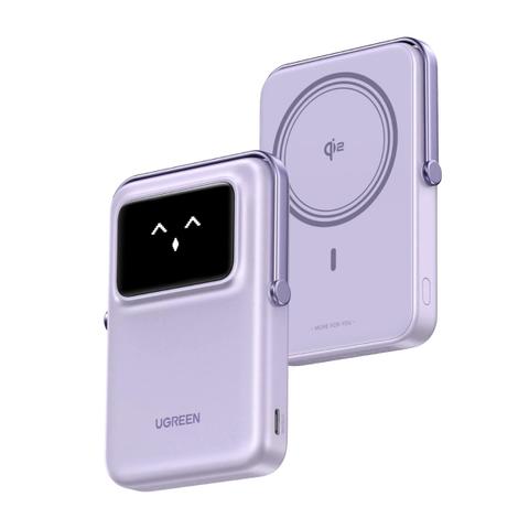 UGREEN Uno 10000mAh Qi2 15W Wireless USB-C Power Bank - Purple