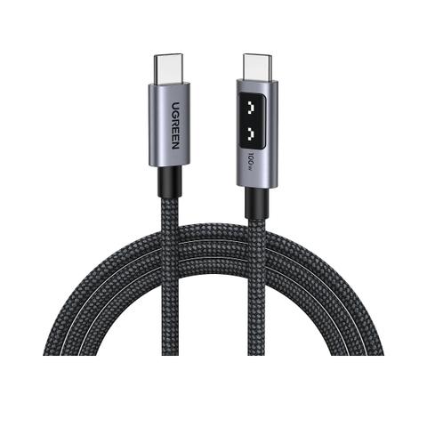 UGREEN Uno 35501 1m 100W USB-C to USB-C Braided Cable - Gray