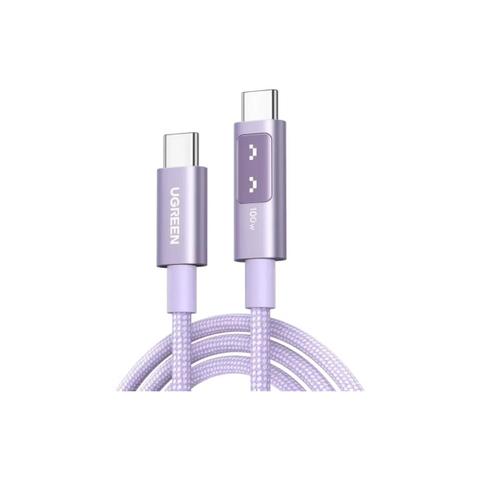 UGREEN Uno 65092 1m 100W USB-C to USB-C Braided Cable - Purple