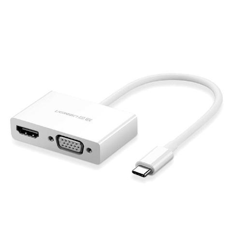Ugreen USB-C to HDMI & VGA Converter - White