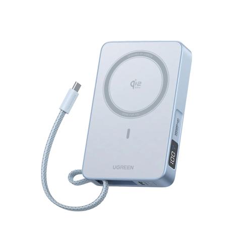 UGREEN MagFlow 10000mAh Qi2 25W Wireless USB-C Power Bank w/ Built-in Cable