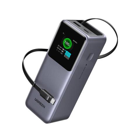 UGREEN Nexode 20000mAh 165W USB-C & USB-A Power Bank w/ Retractable Cable