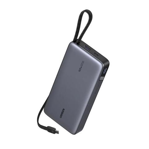 UGREEN Nexode 25000mAh 165W USB-C & USB-A Power Bank w/ Dual Built-in Cables