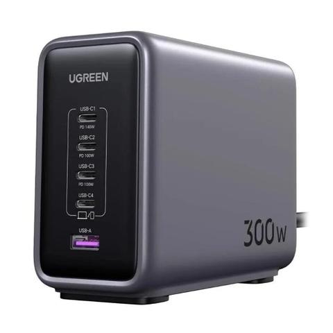 Ugreen Nexode 300W USB-C GaN Charger-5 Ports Desktop Charger