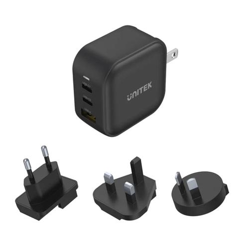 Unitek TRAVEL TRI GaN 3-in-1 65W GaN Travel Charger