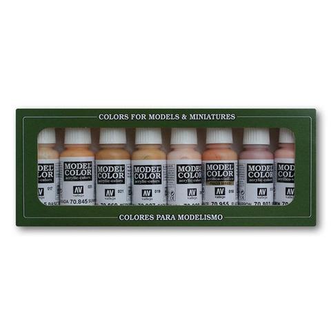 Vallejo Model Colour Face & Skin Tones Paint Set - 8 Pieces
