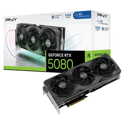 PNY GeForce RTX 5080 Triple Fan OC 16GB Video Card