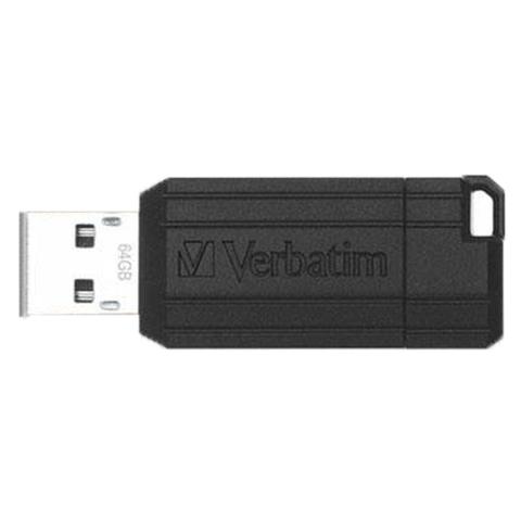 Verbatim 64GB Store n Go Pinstripe USB Flash Drive - Black