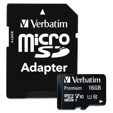 Verbatim 16GB Premium Micro SDHC Class 10 UHS-I w/ Adapter