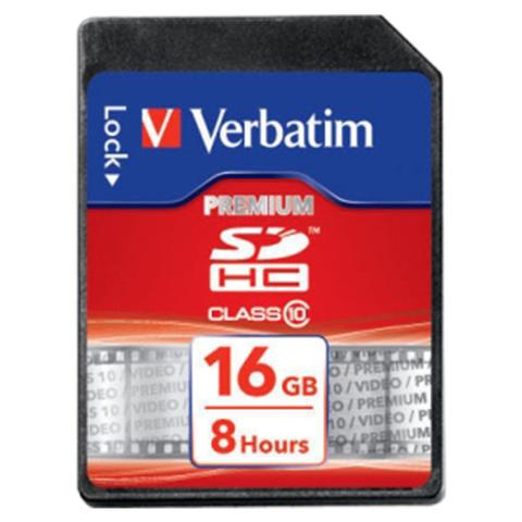 Verbatim 16GB Premium SDHC Class 10 Memory Card - 45MB/s