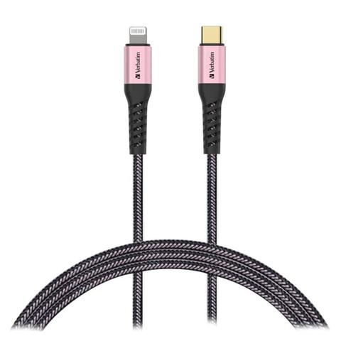 Verbatim 120cm Tough Max Type-C to Lightning Cable - Rose Gold