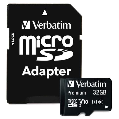 Verbatim 32GB Premium Micro SDHC Class 10 UHS-I w/ Adapter