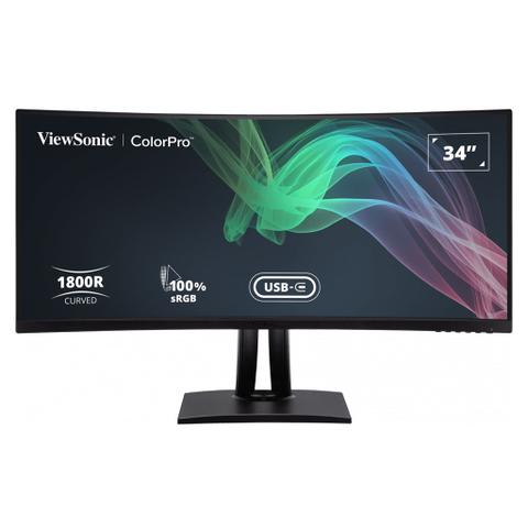 ViewSonic ColorPro VP3481a 34" 100Hz UWQHD Curved VA Business Monitor (90W USB-C + Hub)