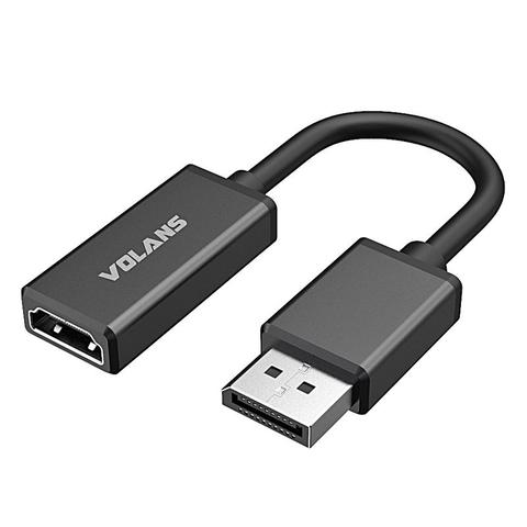 VOLANS VL-DPHM2-S Aluminium Active DisplayPort 1.4 to HDMI 2.0b Converter Cable