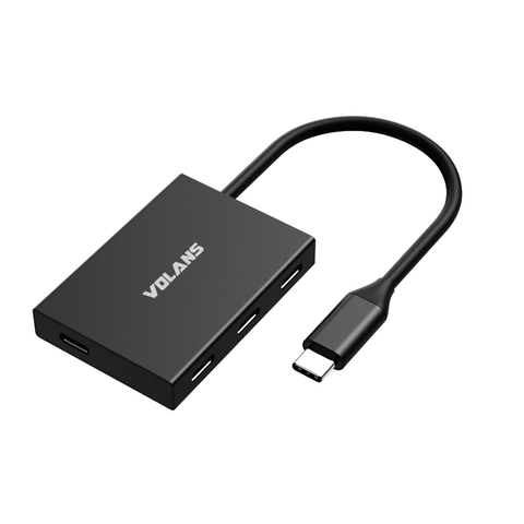 VOLANS VL-HC04S Aluminium USB-C (10Gbps) to 4-Port USB-C Hub
