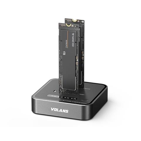 Volans VL-UCM2DS-S Aluminium 2-Bay USB-C M.2 NVMe PCI-E SSD Docking Station