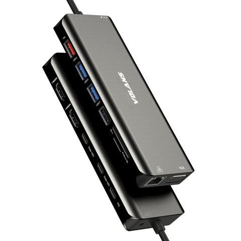 Volans VL-UCTDMH-S2 Aluminum 14-in-1 USB-C Hub with 100W PD