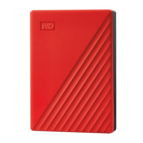 WD My Passport 4TB USB 3.0 Portable Hard Drive - Red