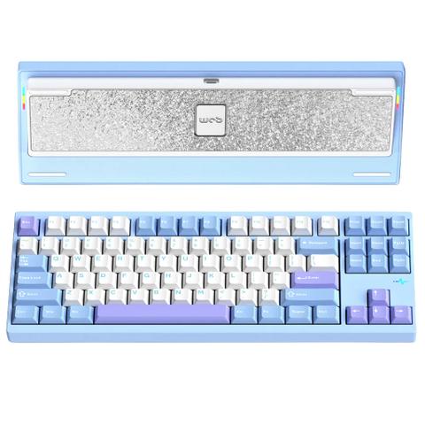 WOBKEY Crush80 Reboot Pro TKL RGB Wireless Mechanical Keyboard - Blue - Cocoa Switch