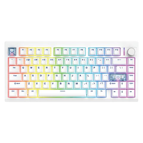 Fantech MAXFIT8 Wireless Mechanical Keyboard (White) (White Switch)