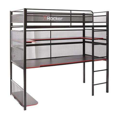 X Rocker Battlestation Gaming High Sleeper Bed Frame With Desk