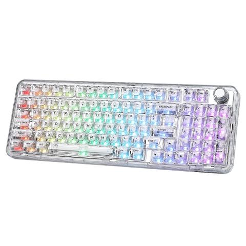 YUNZII X98 Transparent Mechanical Keyboard (White) (Snow Linear Switch)