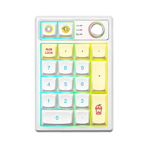 Yunzii YZ19 Wireless Mechanical Knob Numeric Keypad NumPad - Gateron Brown Switch (Macaron)