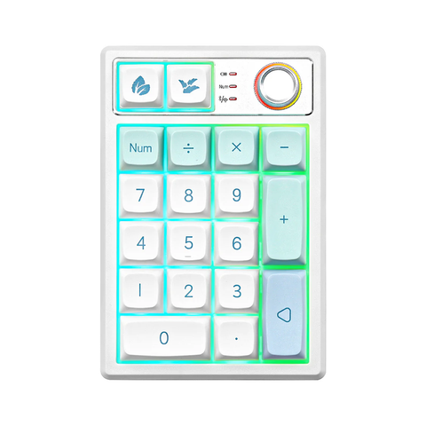 Yunzii YZ19 Wireless Mechanical Knob Numeric Keypad NumPad - Gateron Brown Switch (Mint)