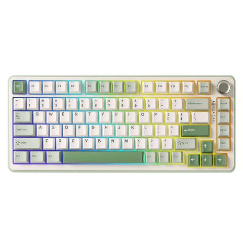 Yunzii B75 Pro Hot-Swappable Wireless Green Mechanical Keyboard - Milk V2 Switches