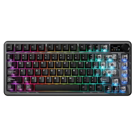 Yunzii B75 PRO QMK/VIA Knob TFT Screen Wireless Black Mechanical Keyboard - Candy Linear