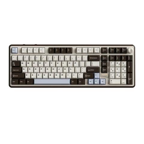 YUNZII B98 PRO QMK/VIA RGB Coffee Brown Hot-Swappable Wireless Mechanical Keyboard - Candy Linear Switches