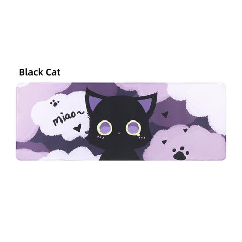 YUNZII Oversized Desk Mat 800x300x3mm (Black Cat)