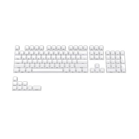 YUNZII Jelly-Transparent Design OEM Profile PBT+PC Keycap 113pcs Set - White