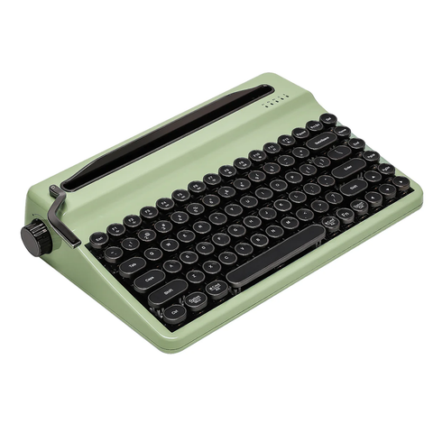 YUNZII QL75 Retro Typewriter QMK/VIA Mechanical Keyboard - Onyx Tactile Switch (Green)