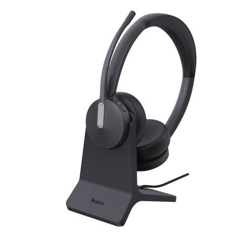Yealink BH70 Native Bluetooth Wireless Stereo (Dual) Noise Cancelling Business/Computer Headset with Charging Stand & USB-C & A, MS/Teams Certified