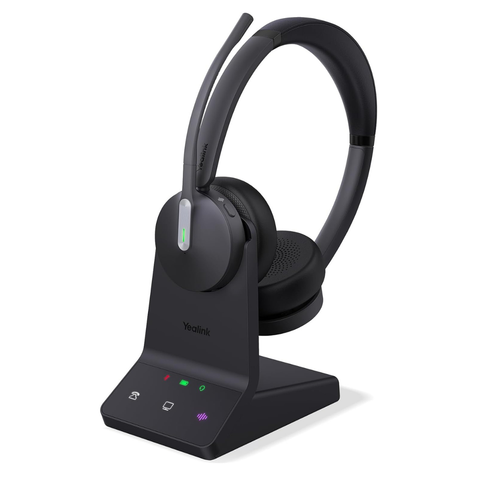 Yealink WH64 DECT & Bluetooth Wireless Stereo (Dual) Noise Cancelling Business/Office Headset, UC Certified